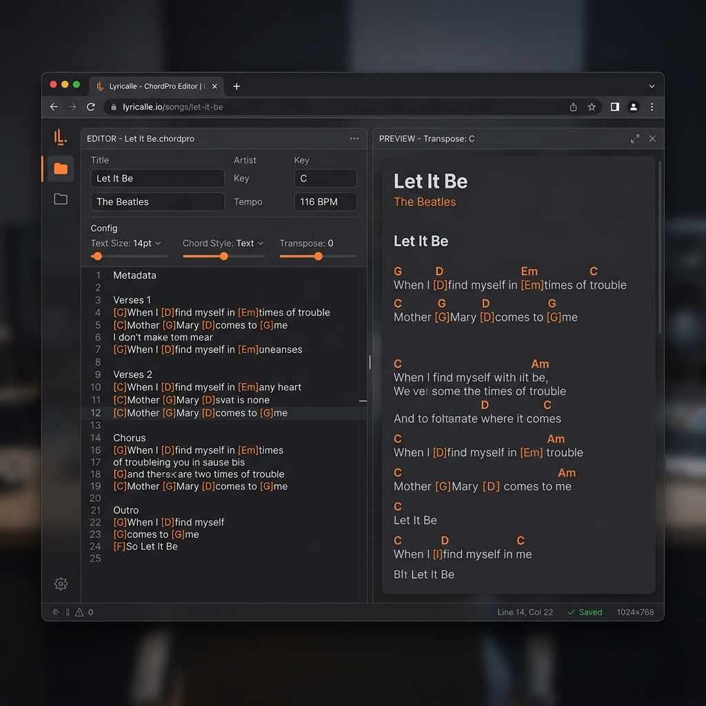 Lyricalle on Web Browser